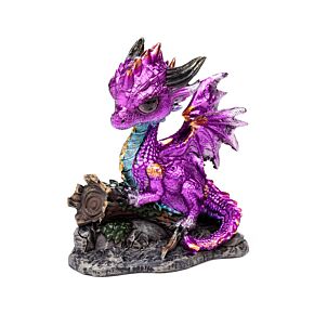 Elements Cute Baby Amethyst Woodland Dragon