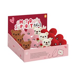 Positive Emotional Support Crochet Amore Heart Bears & Hearts Mix