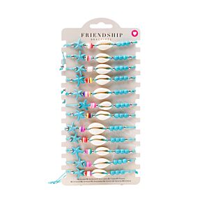 Fashion Bracelets - Blue Beads with Shells & Starfish