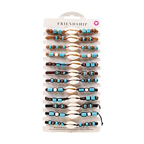 Fashion Bracelets - Brown Beads with Shells