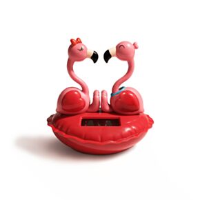 Amore Heart Kissing Flamingos Solar Pal