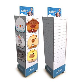 30 Hook Rotating Pegboard FSDU Display Unit for Hoodeazzz Travel Pillows