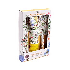 Nectar Meadows 3 Piece Trowel, Fork & Gloves Gardening Gift Set