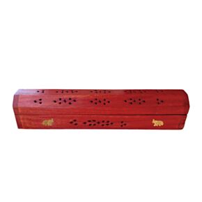 Mango Wood Ashcatcher Incense Burner Box Elephants
