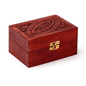 Mango Wood Essential Oil Box Design 1 (Holds 12 Bottles)