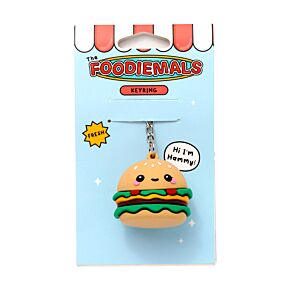 Hammy the Burger Foodiemals 3D PVC Keyring