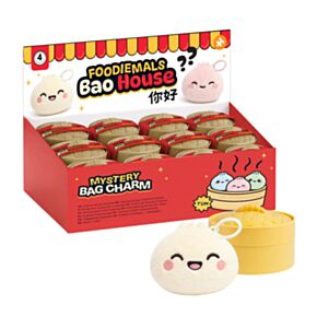 Mystery Foodiemals Bao House Bao Bun Plush Keyring Charm Blind Box