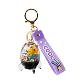 QuirKeys Rocket Bear Liquid Keyring PVC Bag Charm