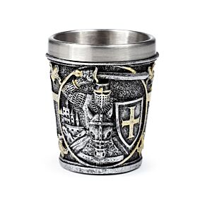 Decorative Medieval Knight with Shield Shot Glass