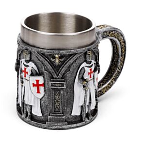 Decorative Medieval Knight with Sword & Shield Tankard