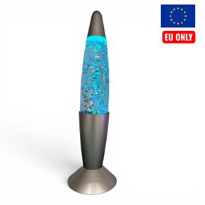 Colour Change USB Glitter Lamp Silver