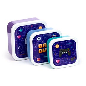 Game Over Set of 3 Lunch Boxes