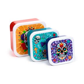 Day of the Dead Set of 3 Lunch Boxes