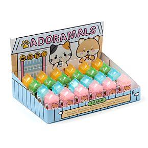 Adoramals Lip Balm in a Milk Carton Shaped Holder