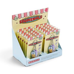 Foodiemals Bubble Tea Vanilla Lip Oil Stick with Charm Keyring