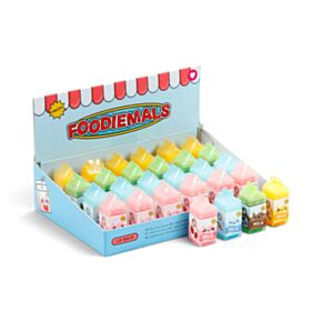 Foodiemals Lip Balm in a Milk Carton Shaped Holder