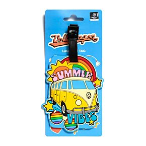 Volkswagen VW T1 Camper Bus Summer Vibes PVC Luggage Tag