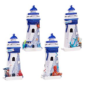 3D Printed Souvenir Seaside Magnet Blue Nautical Lighthouse