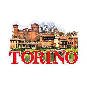 3D Printed Souvenir Magnet Torino Borgo Medievale