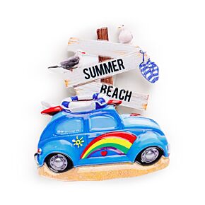 Souvenir Seaside Magnet Beach Car Shaped with Signs