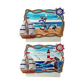 Souvenir Seaside Magnet Rope Frame Shaped Anchor & Lighthouse