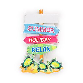 Souvenir Seaside Magnet Beach Signs Shaped with Crab & Turtles