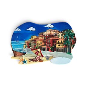 Souvenir Seaside Magnet Beach Riviera Scene