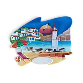 Souvenir Seaside Magnet Lighthouse & Beach Deck Chair