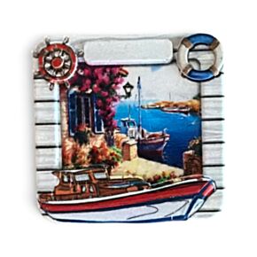 Souvenir Seaside Magnet Nautical Window Harbour Scene