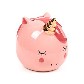 Enchanted Rainbows Unicorn Pink Ceramic Money Box