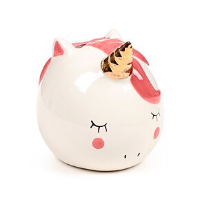 Enchanted Rainbows Unicorn White Ceramic Money Box