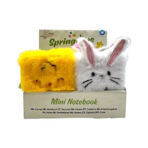 Springtime Chick & Bunny Rabbit Plush A7 Mini Notepad