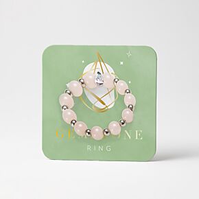 Gemstone Round Beads Beaded Ring