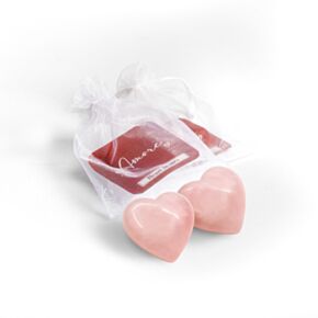 Amore Heart Healing Stone Set of 2 Heart Gemstones