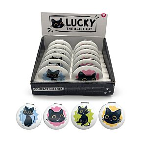Lucky the Black Cat Compact Mirror