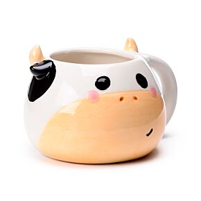 Black and White Cow Head Ceramic Shaped Mug Black and White Cow Head Ceramic Shaped Mug