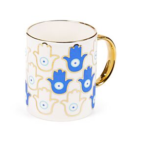 Evil Eye Hand Porcelain Mug