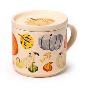 Autumn Harvest Porcelain Mug & Coaster Lid Set
