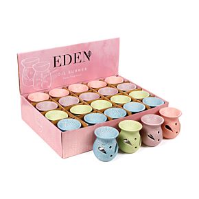 Small Textured Ceramic Oil Burners with Cut Out Pattern