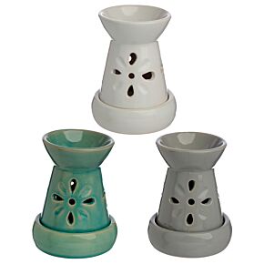 Eden Ceramic Oil & Wax Melt Burner with Flower Cut-out
