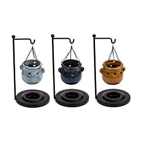 Eden Cauldron Shaped Hanging Oil Burner with Stand