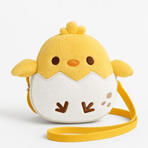Springtime Chick in Egg Crossbody Plush Shoulder Bag