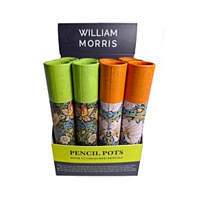 William Morris Large Pencil Pot with 12 Colouring Pencils