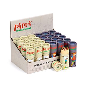 Pippi Longstocking Pencil Pot with 12 Colouring Pencils