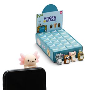 Adoramals Axolotl, Sloth, Capybara & Cat Self-Adhesive 3D PVC Phone Charm