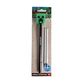 Minecraft Creeper Erasable Pen with Silicone Topper
