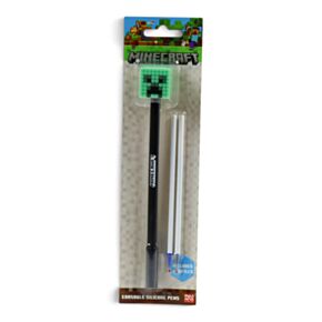 Minecraft Creeper Erasable Pen with Silicone Topper