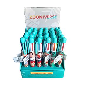 Zooniverse Multi Colour Pen (6 Colours)