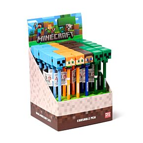 Inkredible Erasable Pen with Minecraft Chibi Style Silicone Topper