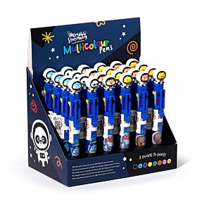 Space Team Multi Colour Pen with Topper (8 Colours)